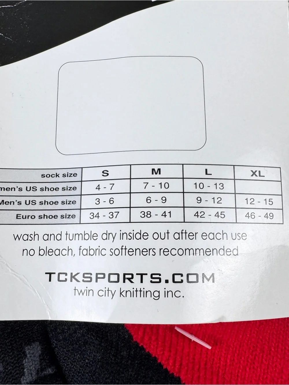 TCK Elite Knit-In Stirrup Baseball Softball 7” Socks M Medium Red Black White